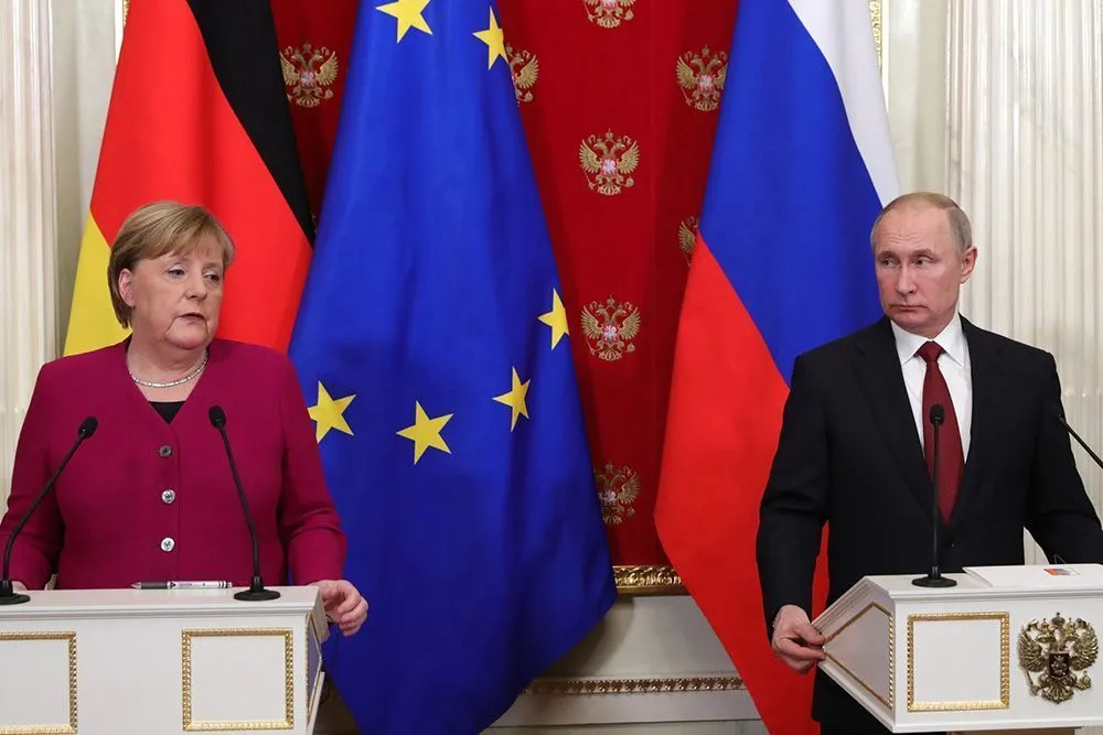 Путин Меркель 2020