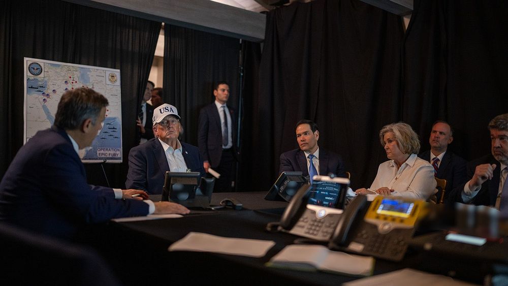 President Donald J. Trump oversees Operation Epic Fury at Mar-a-Lago, Palm Beach, FL, Feb. 28, 2026. (White House photo by Daniel Torok)