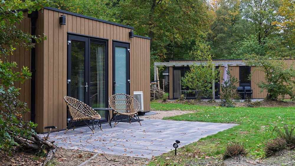 Wooden rental house in forest