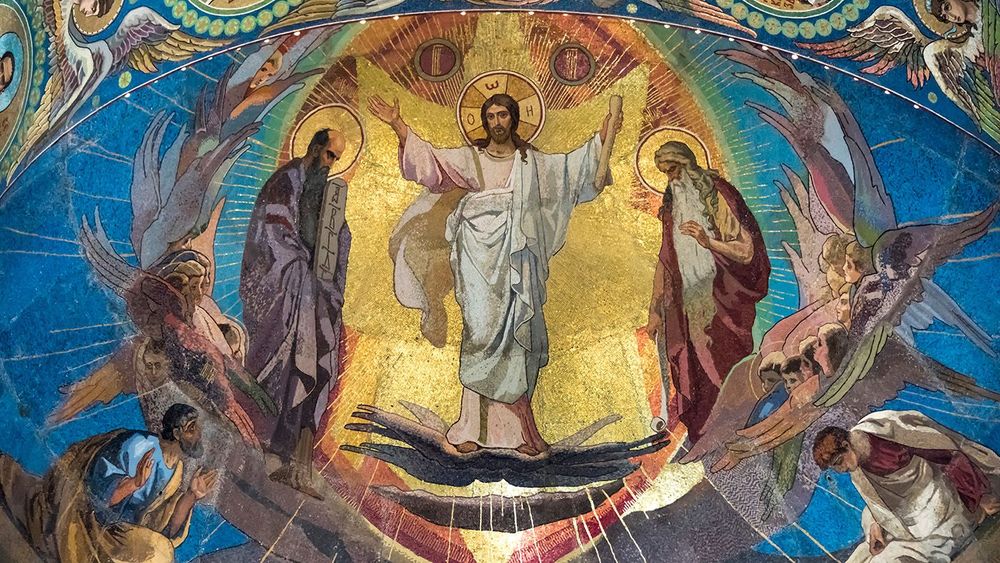 Church of the Resurrection in St. Petersburg. The mosaics in th