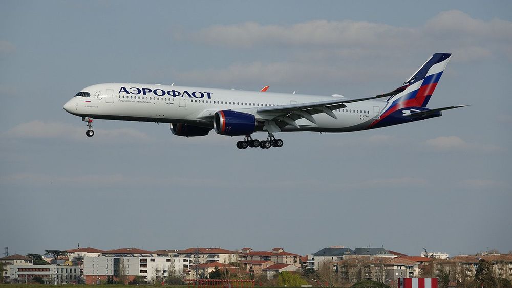 Aéroflot a350atterrissage Toulouse