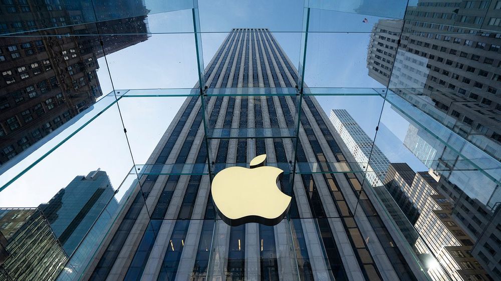 New York, NY, USA - July 9, 2022: Apple logo is seen at the Appl