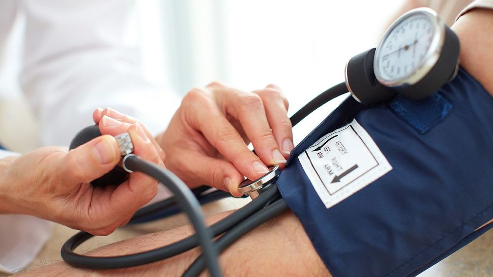 Blood pressure measuring.