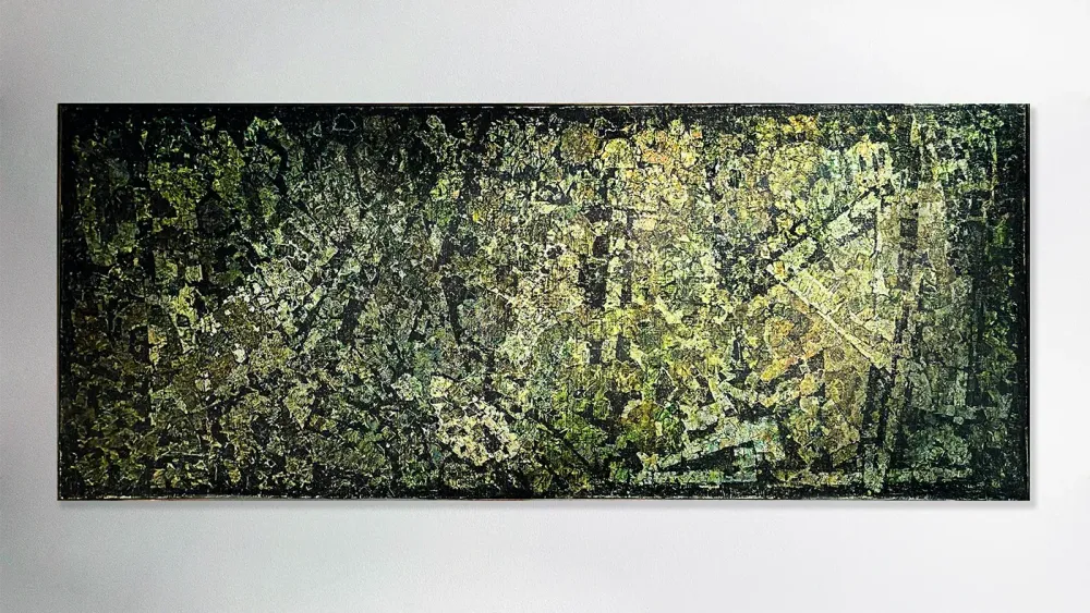 Апанди Магомедов. Композиция на тёмном. Холст, масло, 64 х 156 см, 1992