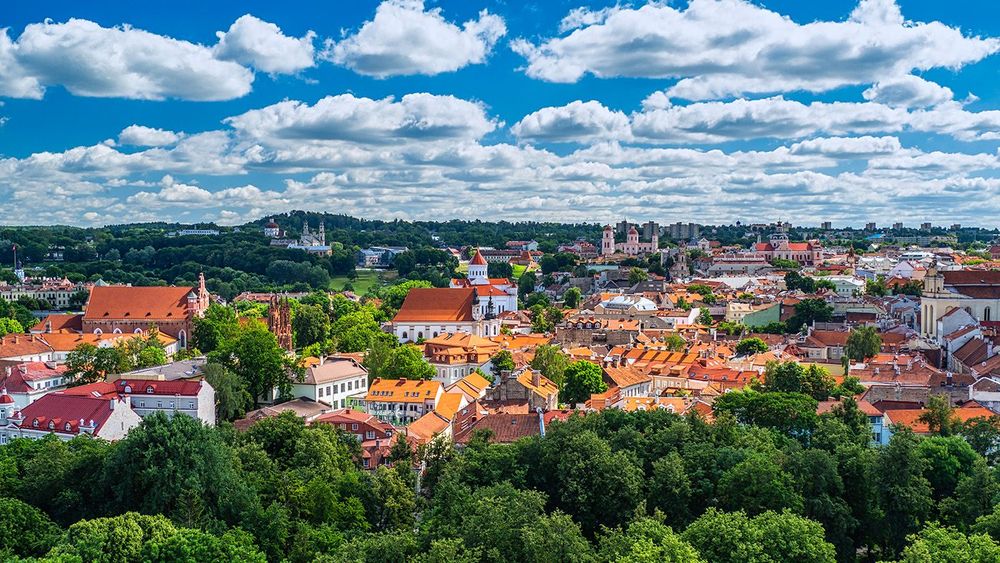 Beautiful View To Vilnius Old Town