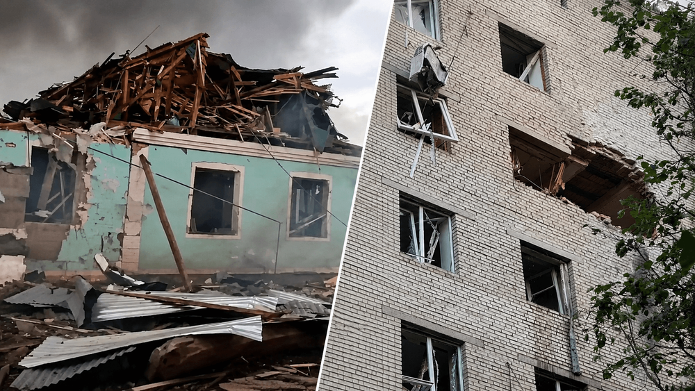 Повреждения от беспилотников в Подмоковье