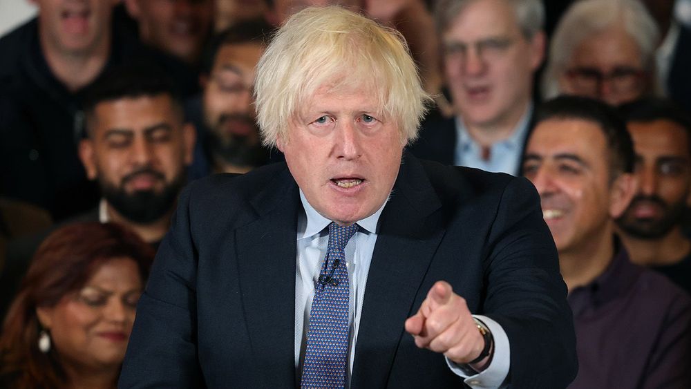 British Prime Minister Rishi Sunak at Conservative Party election campaign event in London
