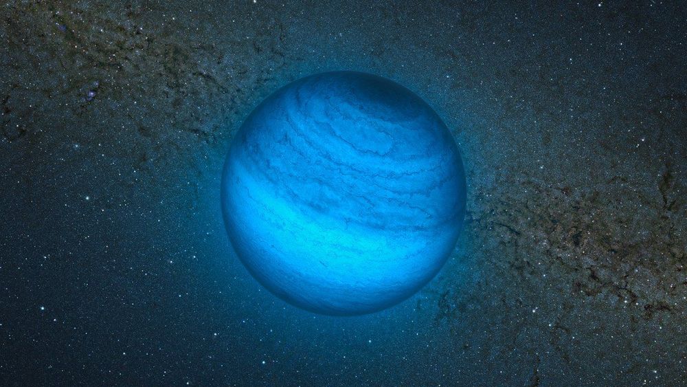 Artist’s impression of the free-floating planet CFBDSIR J21494