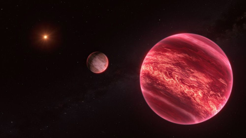 Artist’s impression of CD-35 2722, a system with a moon-like o