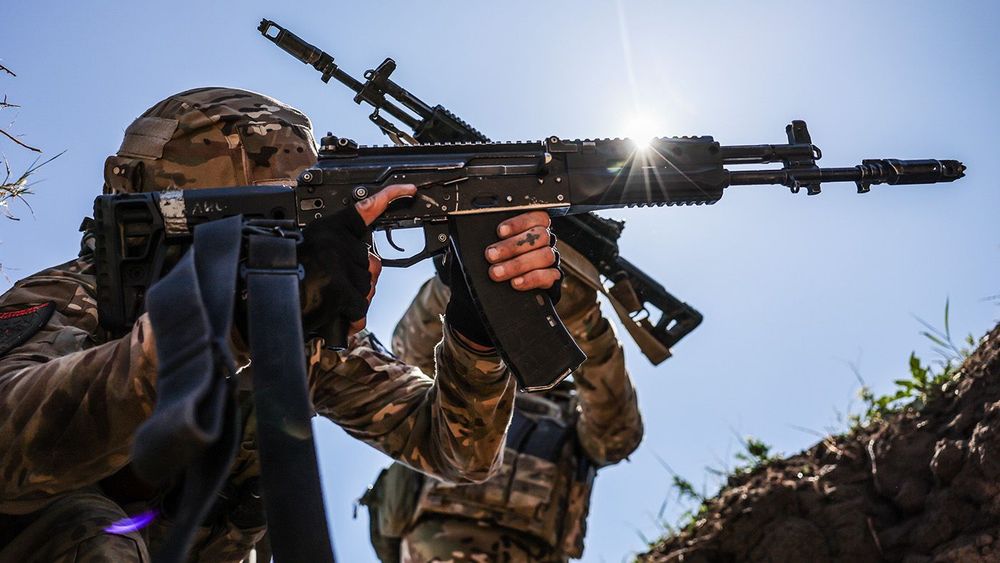 Infantry assault training in Kherson Region, Russia