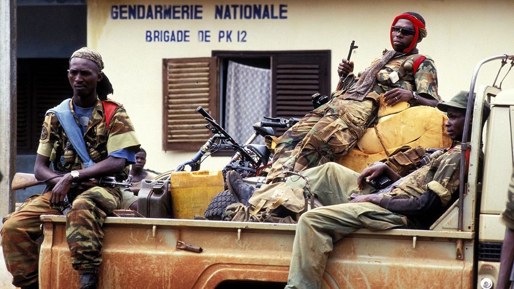 French Military Operations In Bangui, Central African Republic In May, 1996.