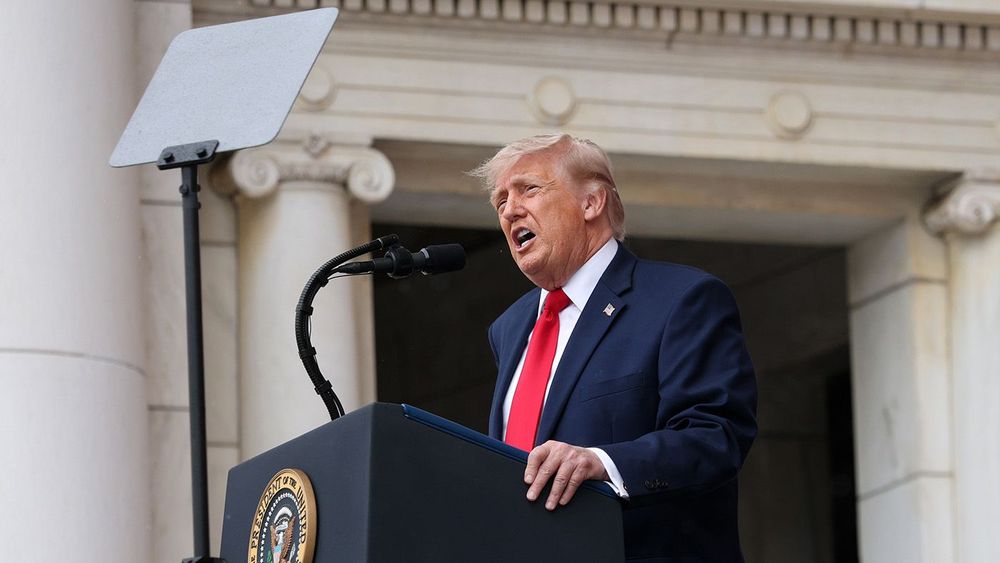 President Trump Visits Arlington National Cemetery On Memorial Day