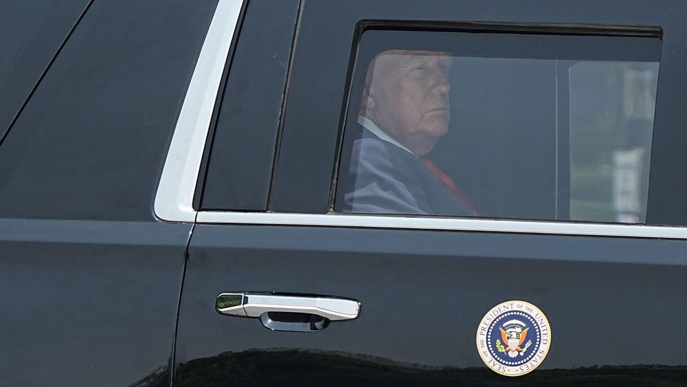 President Trump Departs The White House En Route To Carlisle, Pennsylvania
