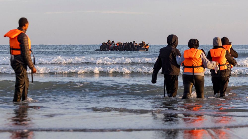 Migrants Try To Cross The English Channel Towards The UK On Inflatables Boats