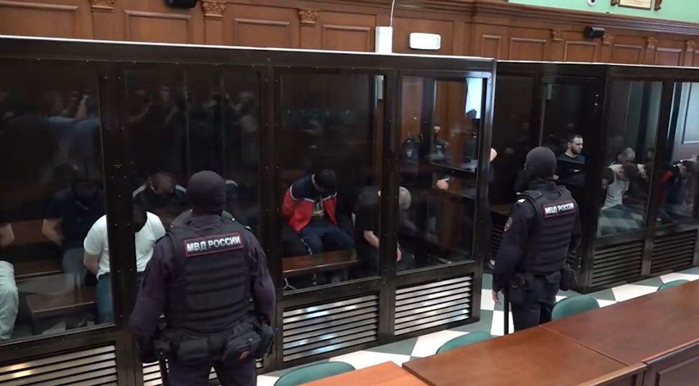Вынесение приговора по делу о теракте в "Крокусе". Кадр из видео из зала суда