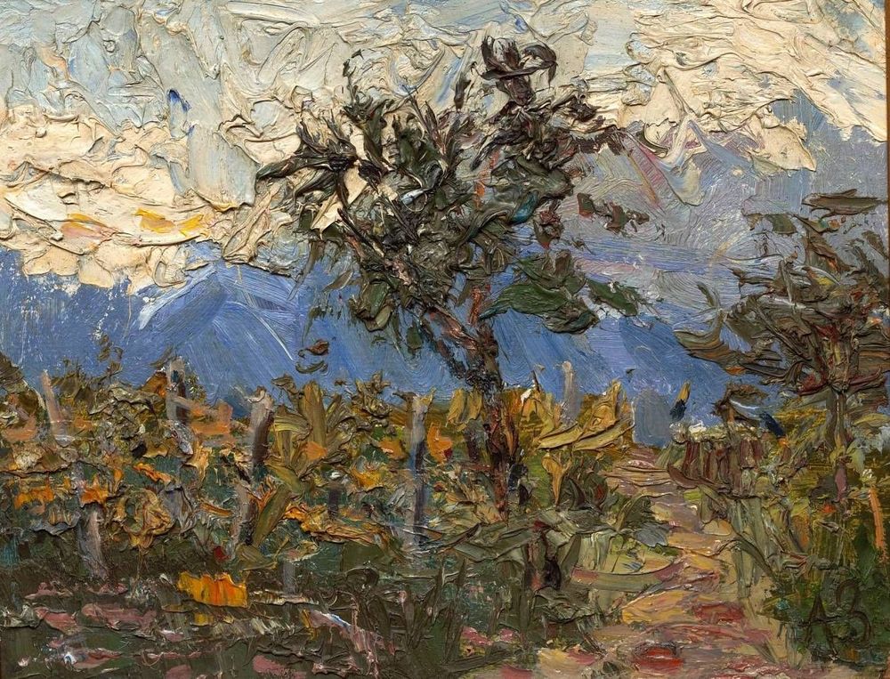 Летний пейзаж с деревом, 1970-е