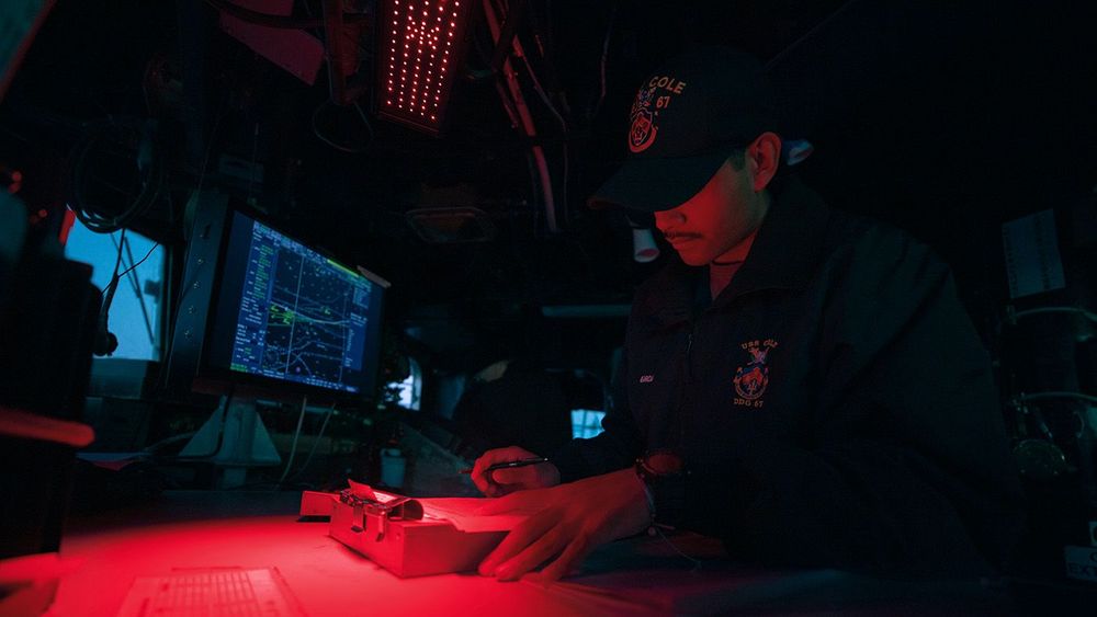 Watch Standers aboard the USS Cole