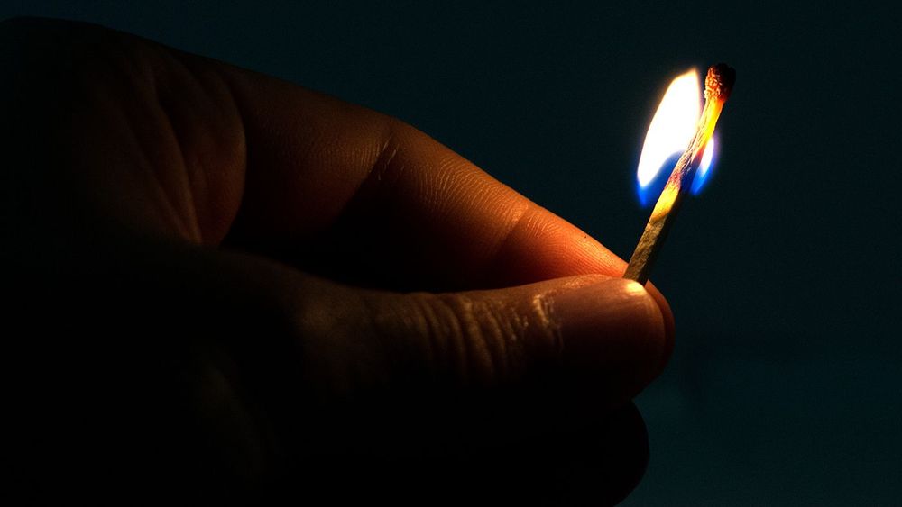 Burning match