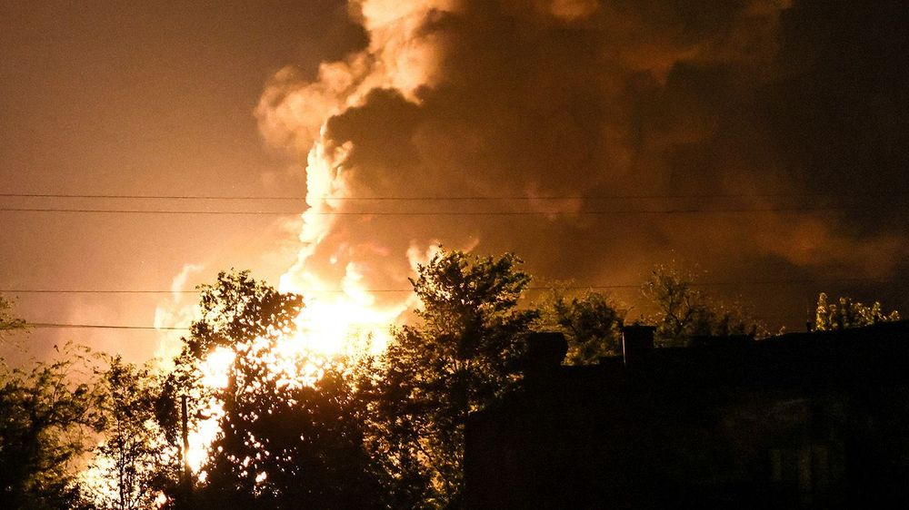 Lugansk in aftermath of military strike