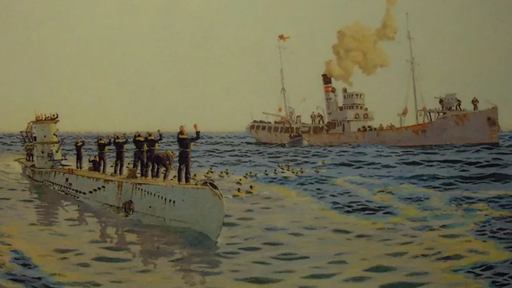 Surrender_of_E111_Submarine