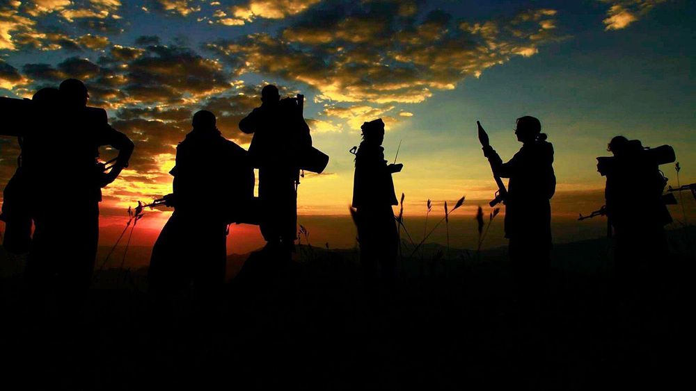 Fighters with the Kurdish PKK