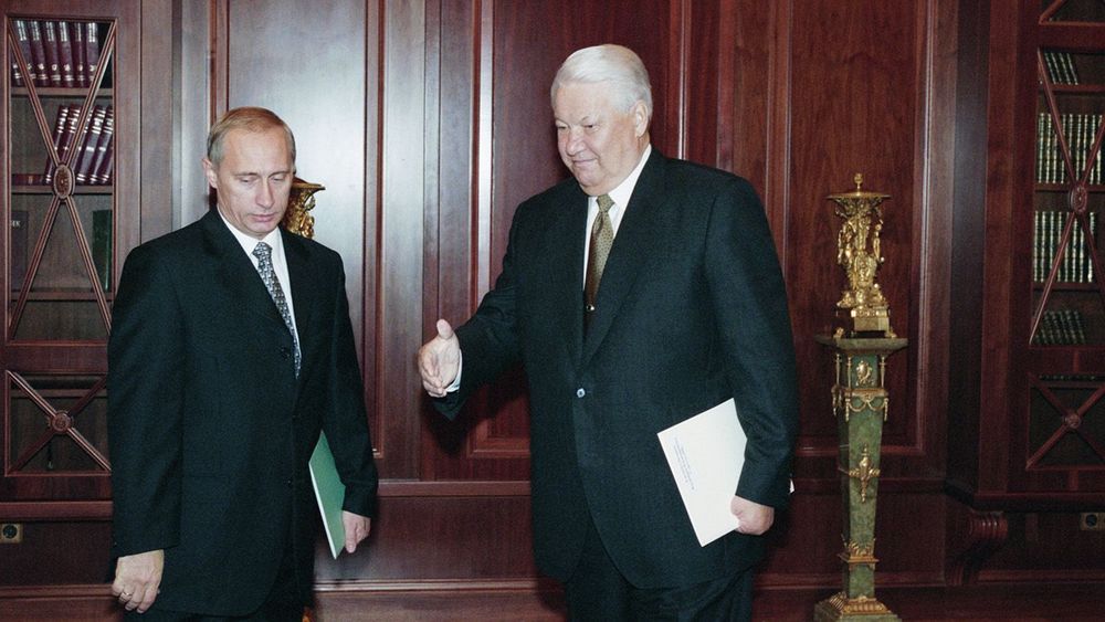 Boris Yeltsin and Vladimir Putin
