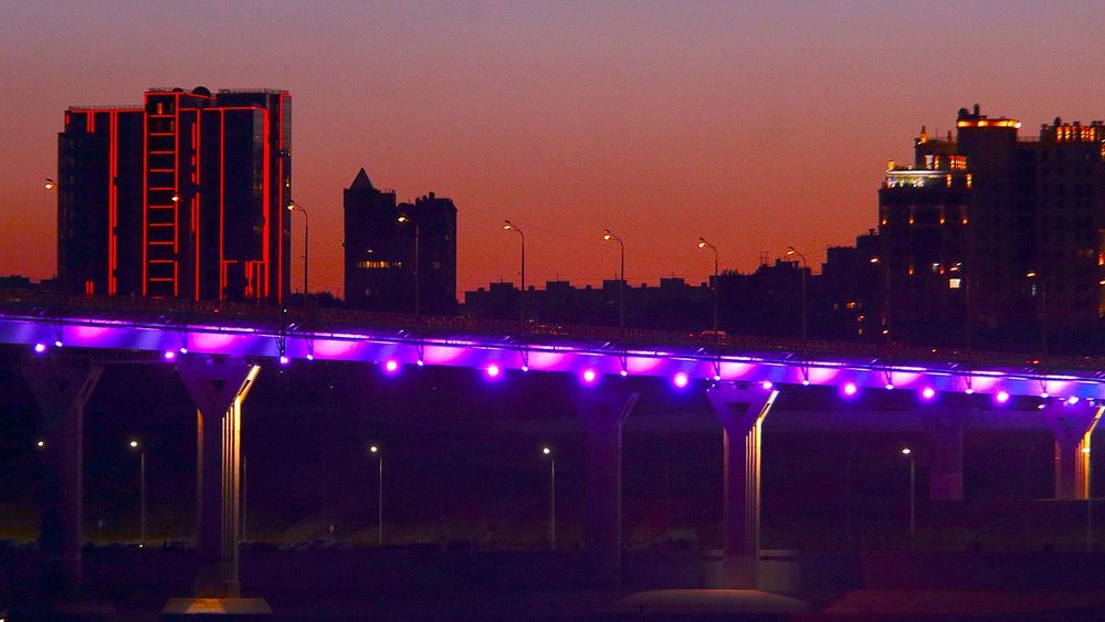 Volgograd, Russia, in pictures at night