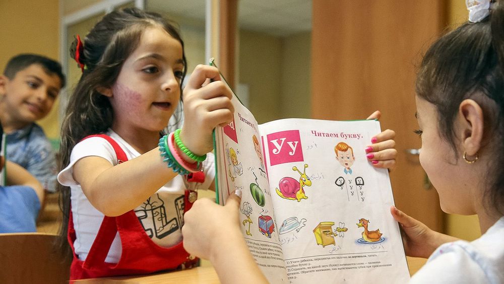 Children of Syrian refugees study Russian Language in Moscow Region