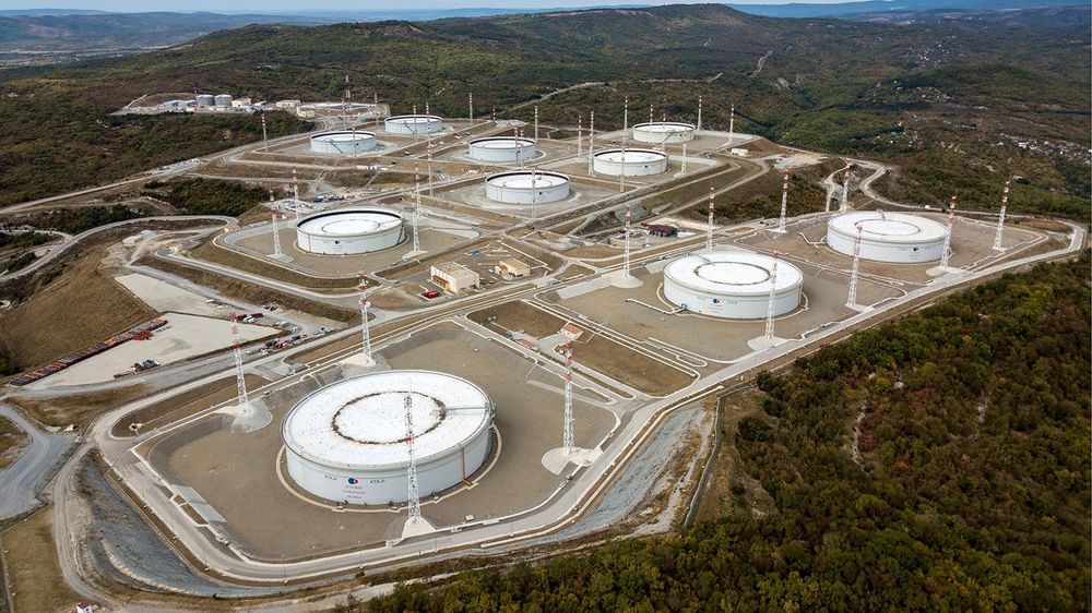 Caspian Pipeline Consortium (CPC) crude oil storage facility in Russia's Krasnodar Territory