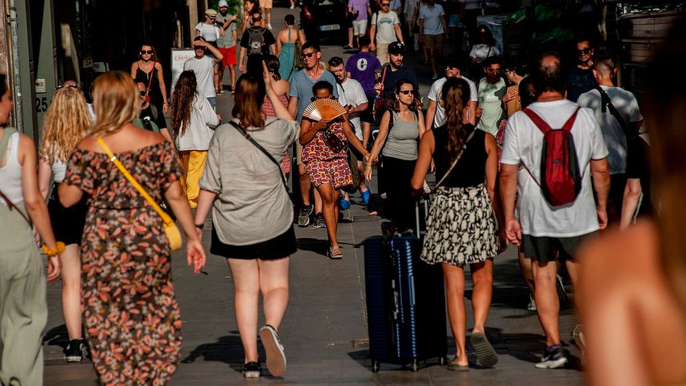 Daily Life Amid Heat Wave Barcelona Spain