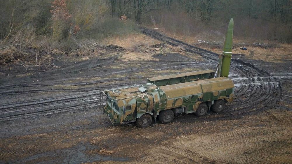 Iskander mobile short-range ballistic missile system involved in Russia's special military operation