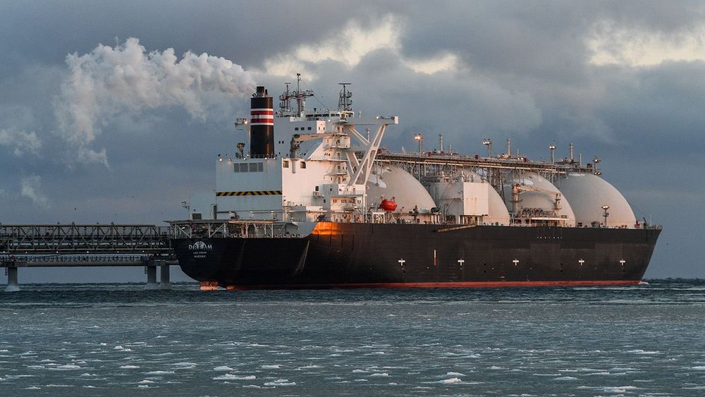LNG carrier in Sakhalin Region, Russia
