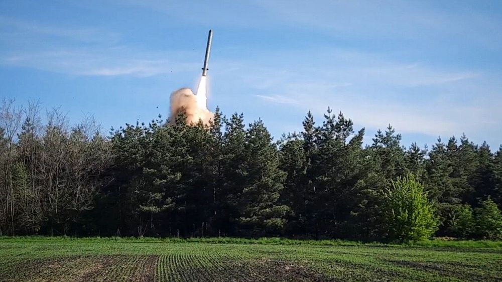 Iskander mobile short-range ballistic missile system engaged in Russia's special military operation