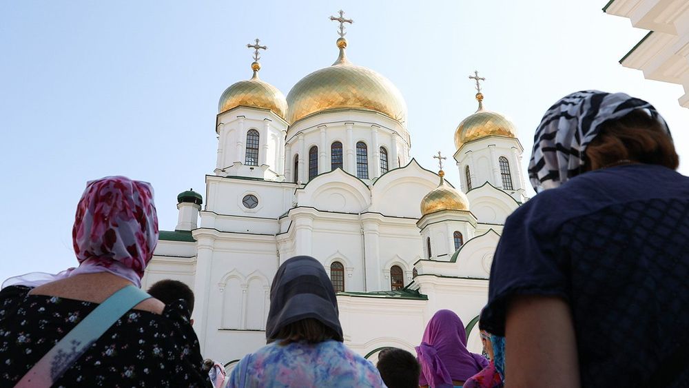 Divine liturgy in Rostov-on-Don celebrating Our Lady of the Don icon