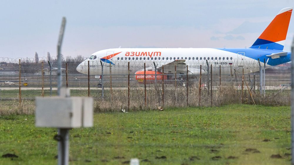 Test flight at Krasnodar Airport in southern Russia