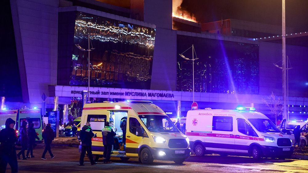 Crocus City Hall near Moscow in aftermath of shooting
