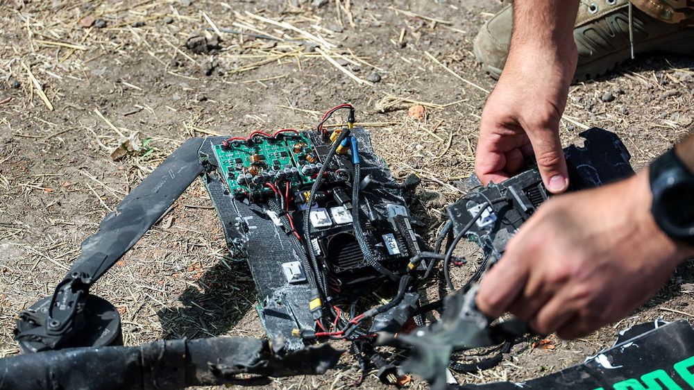 Downed drone of Ukrainian Armed Forces in Zaporozhye Region