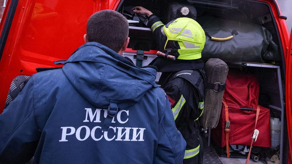 Warehouse hit by fire near Moscow