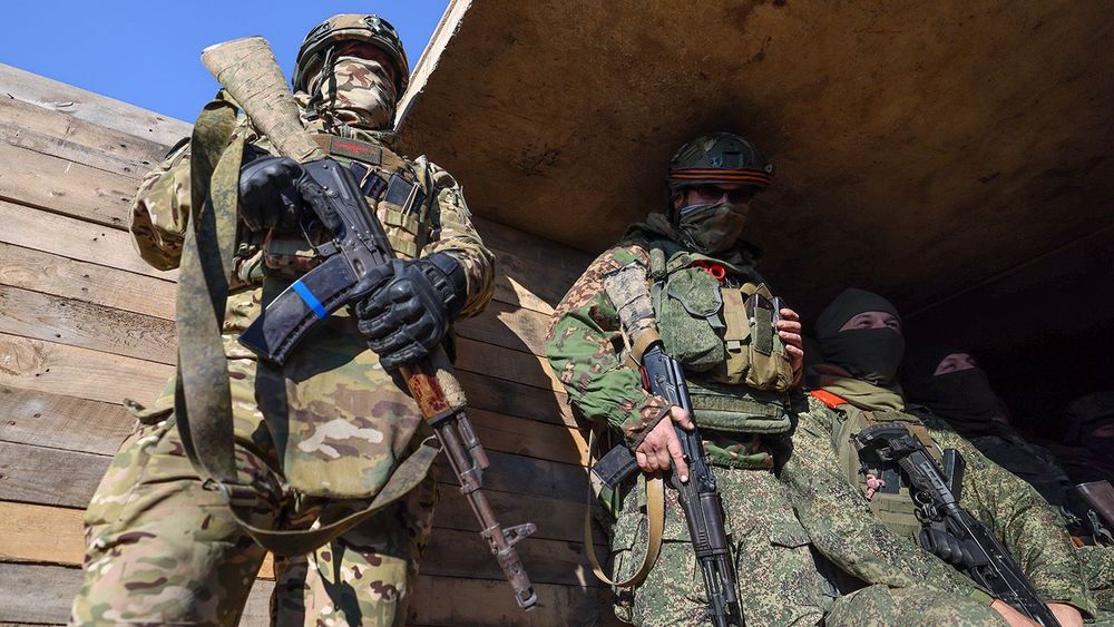 Russian assault units training in Kherson Region