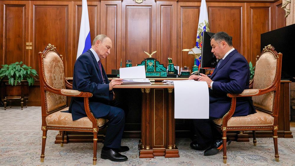 Russia's President Putin meets with Tver Region Governor Rudenya