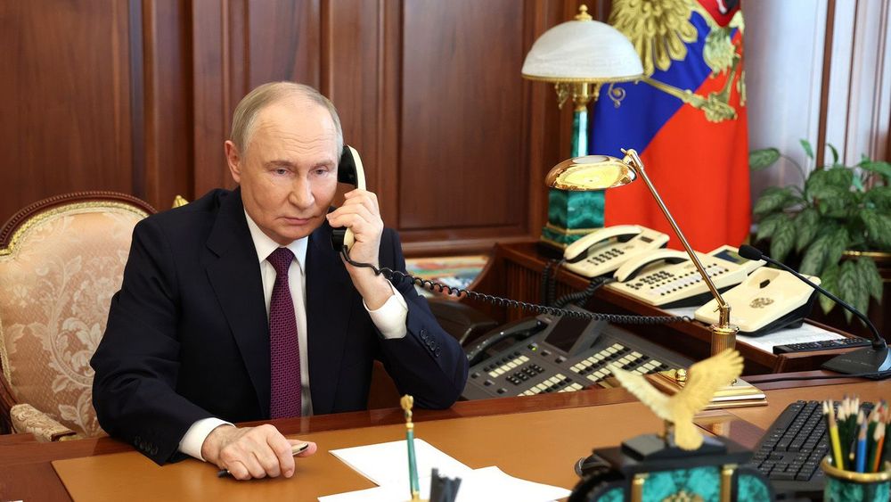 Russian President Putin Call With Belovsky District Mayor Nikolai Volobuyev