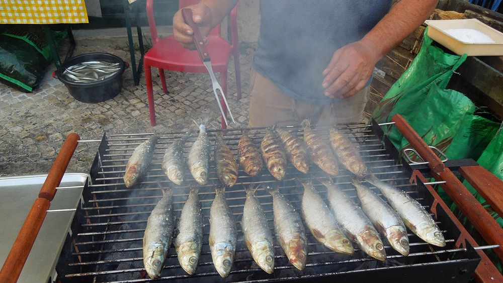 Portugal, Lisbon: Santo Antonio Festival, Grilled Sardines And Street Parties. Every June, Lisbon Celebrates Its Biggest Festival In Honour Of The City'S Patron Saint, Saint Anthony. Street Scene In Alfama District In Lisbon.