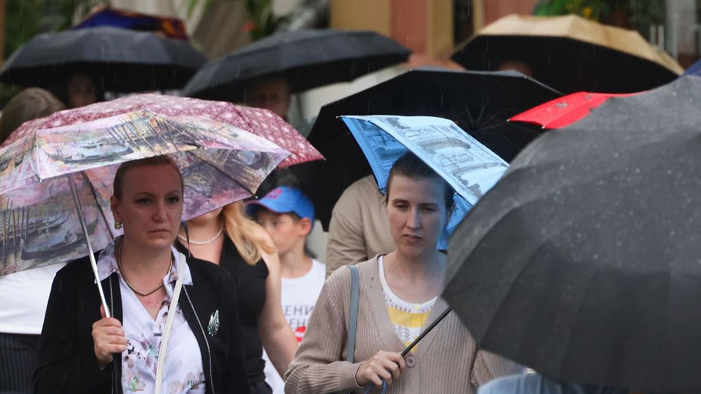 Rainy weather in Moscow