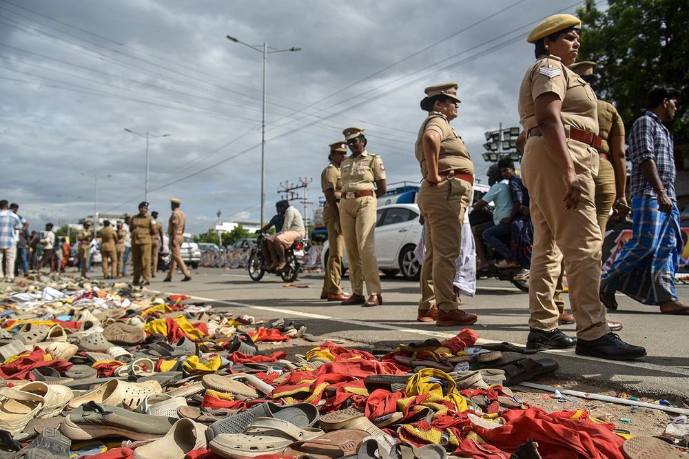 Dozens killed in stampede at political rally in India