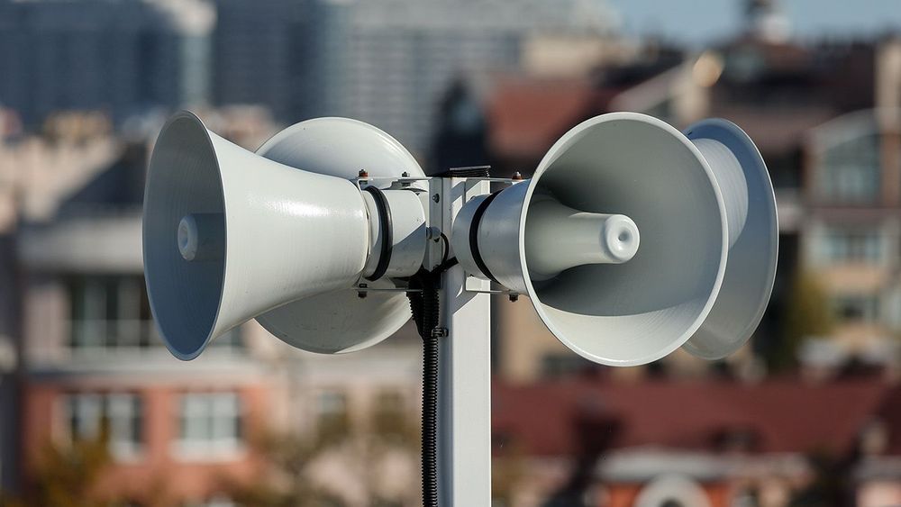 Public warning systems testing in Ryazan, Russia