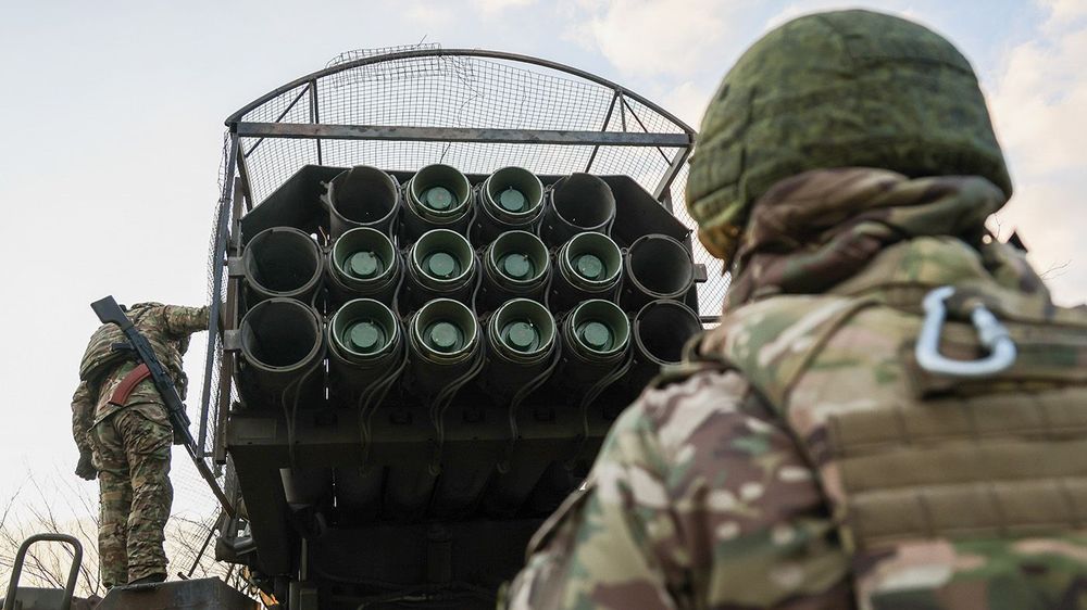 Russia's Uragan multiple rocket launcher deployed in Zaporozhye Region