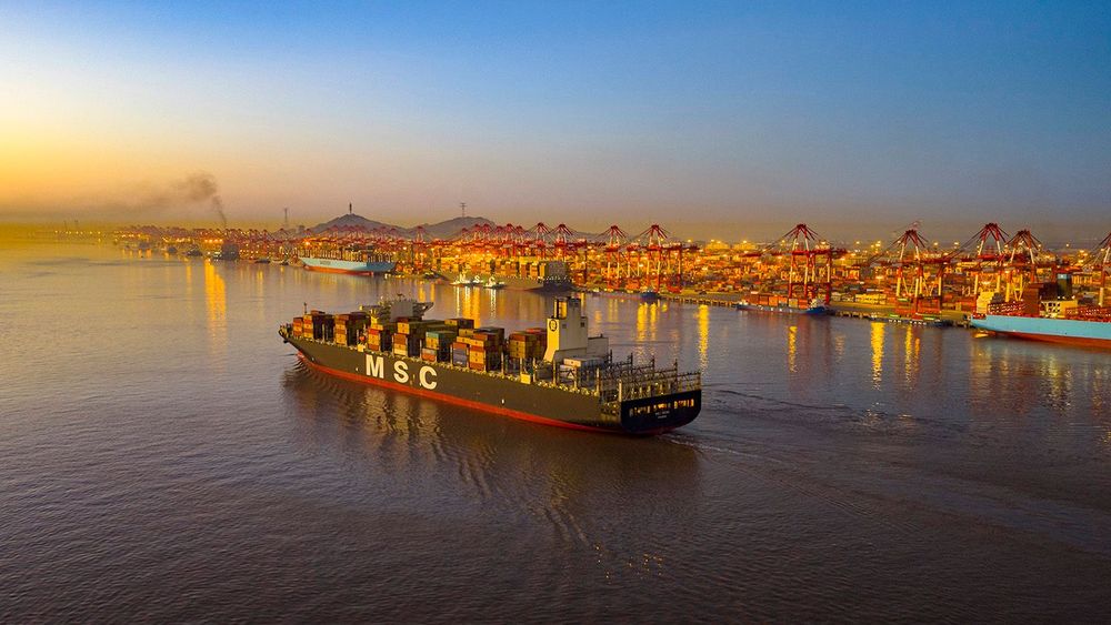 Yangshan Deepwater Port Container Terminal in Shanghai