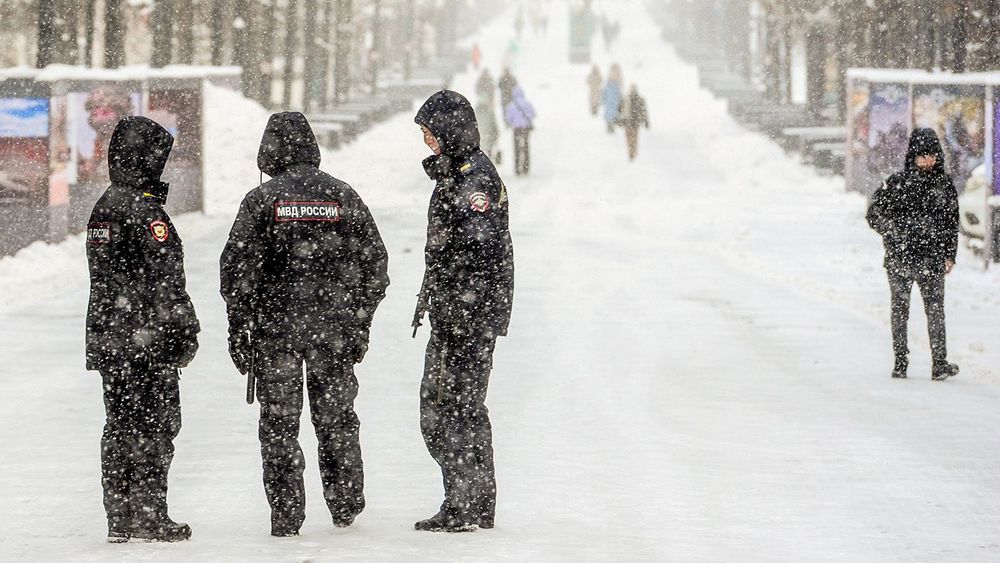Снегопад в городе. Челябинск
