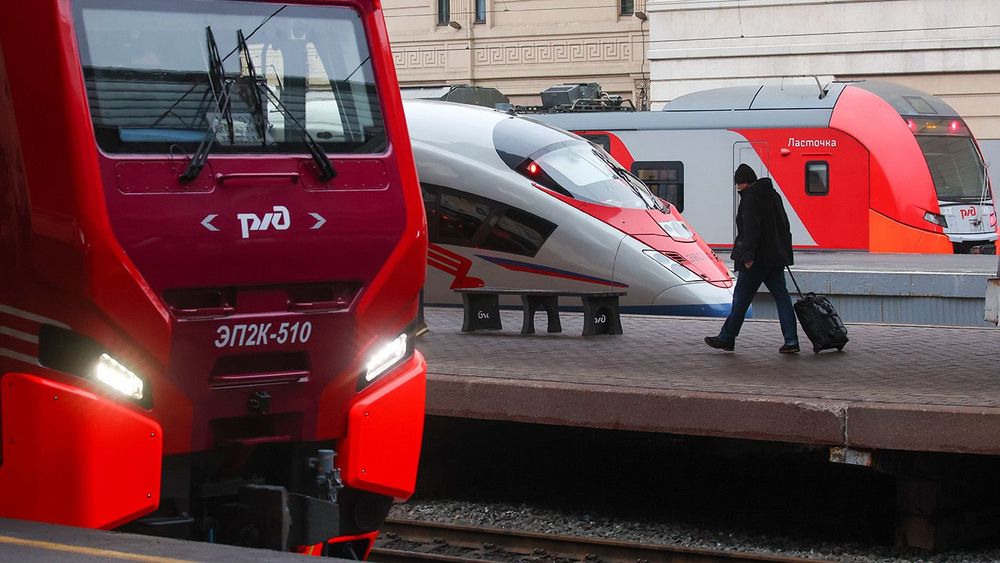 Upgraded Red Arrow train in St Petersburg