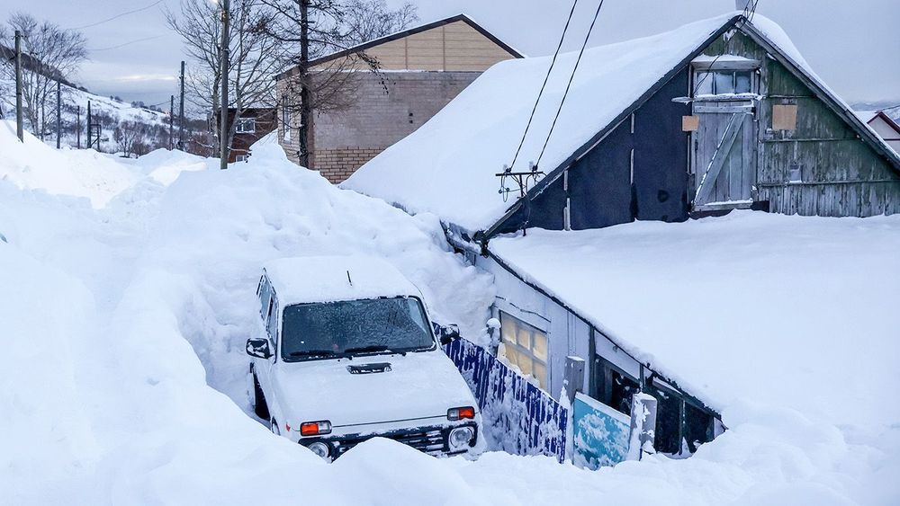 Winter storm on Russia's Kamchatka Peninsula